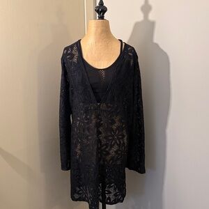 J Valdi Black Lace cover up